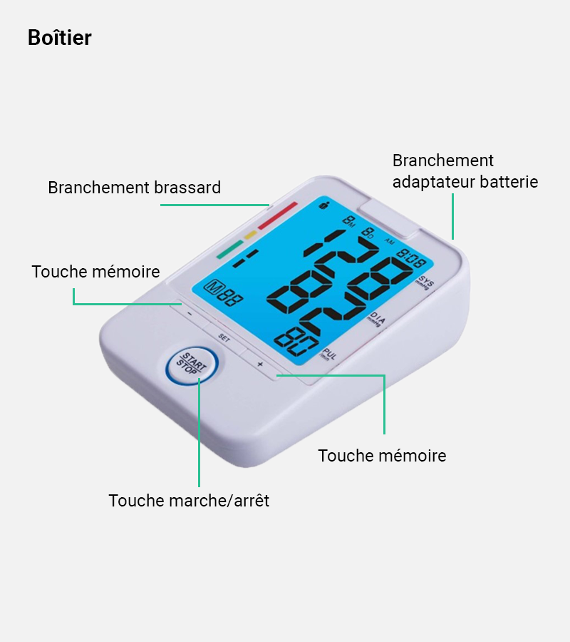 Tensiomètre électronique brassard pour surveiller la tension